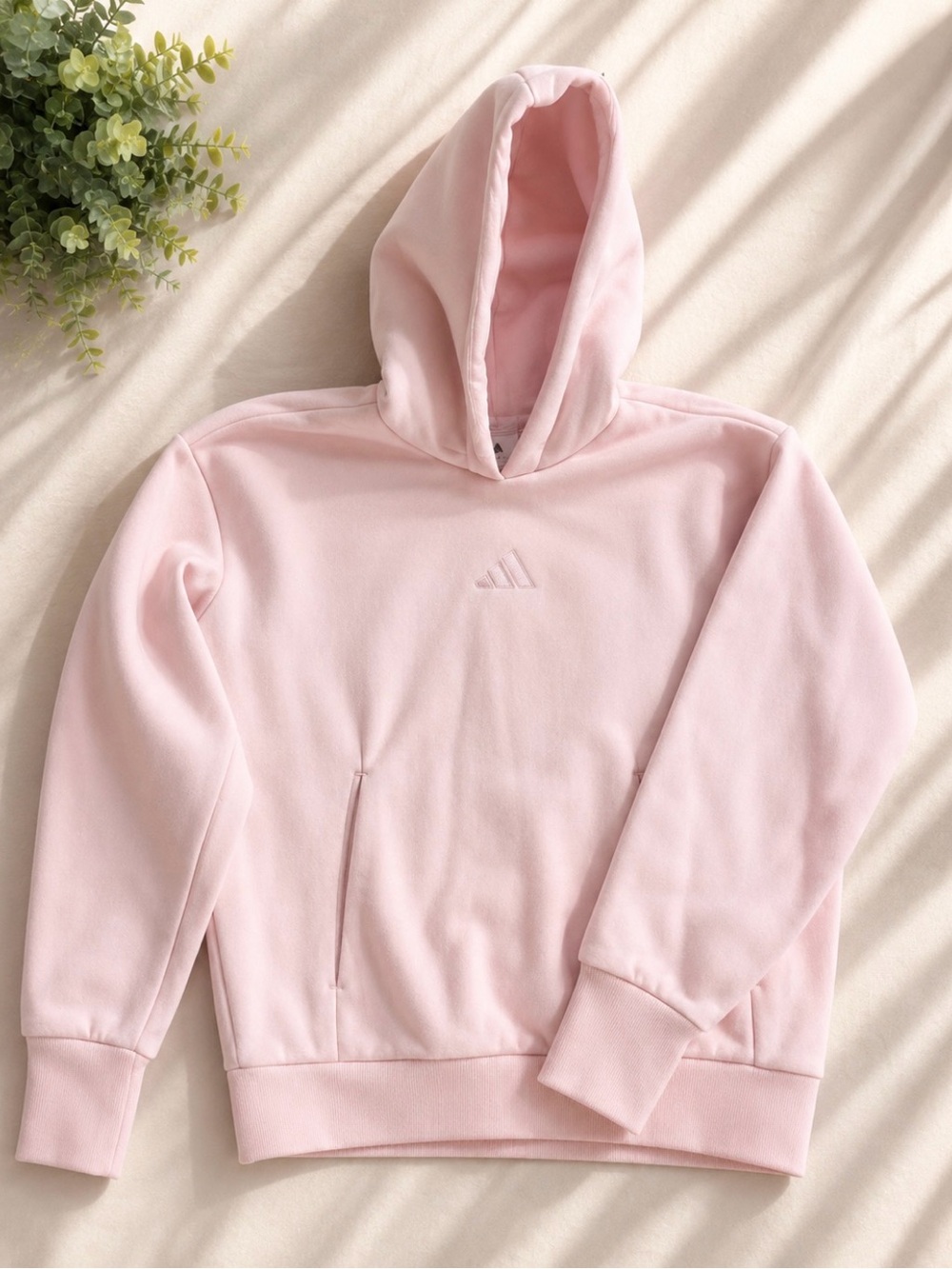 adidas Pink Hooded Sweatshirt